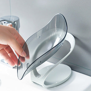 Leaf Shape Soap Box Drain Soap Holder Bathroom Shower Dish