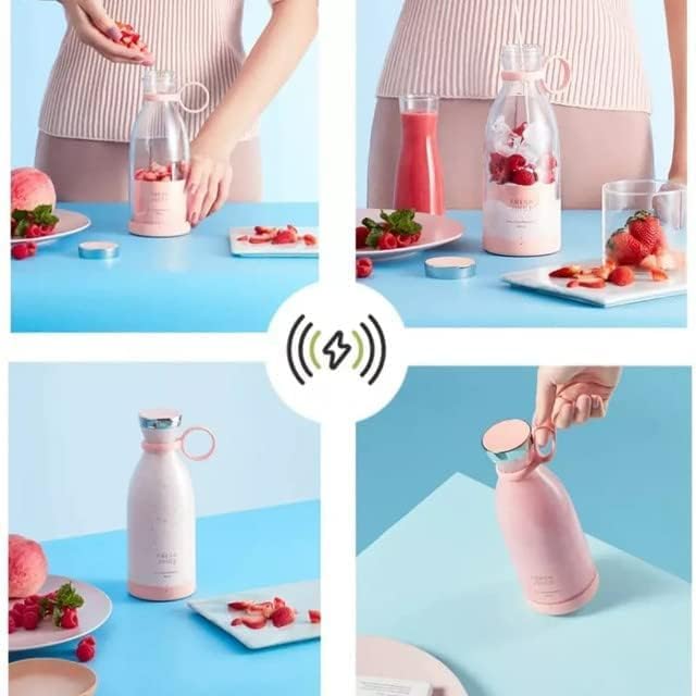 Portable Blender, USB Rechargeable Mini Juicer Blender with ( 6 Blades )