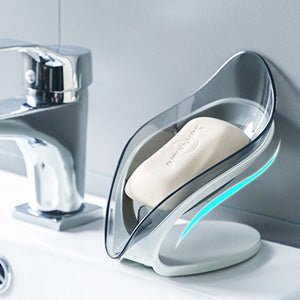 Leaf Shape Soap Box Drain Soap Holder Bathroom Shower Dish