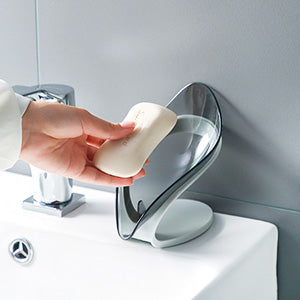 Leaf Shape Soap Box Drain Soap Holder Bathroom Shower Dish