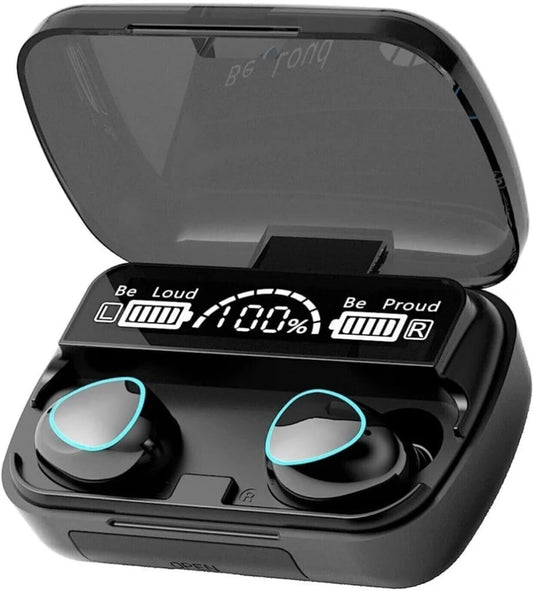 M10 Bluetooth 5.1 Tws Earbuds with 3500 mAH Power Case | Ipx7 Waterproof | Led Digital Display | Touch Control